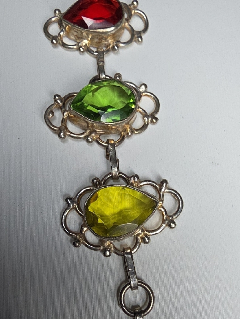 Estate Very Vintage Sterling Silver 925 Bracelet - Picture 3 of 11